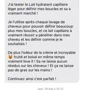 ALT : Photo (message écrit) de personne ayant testé nos produits